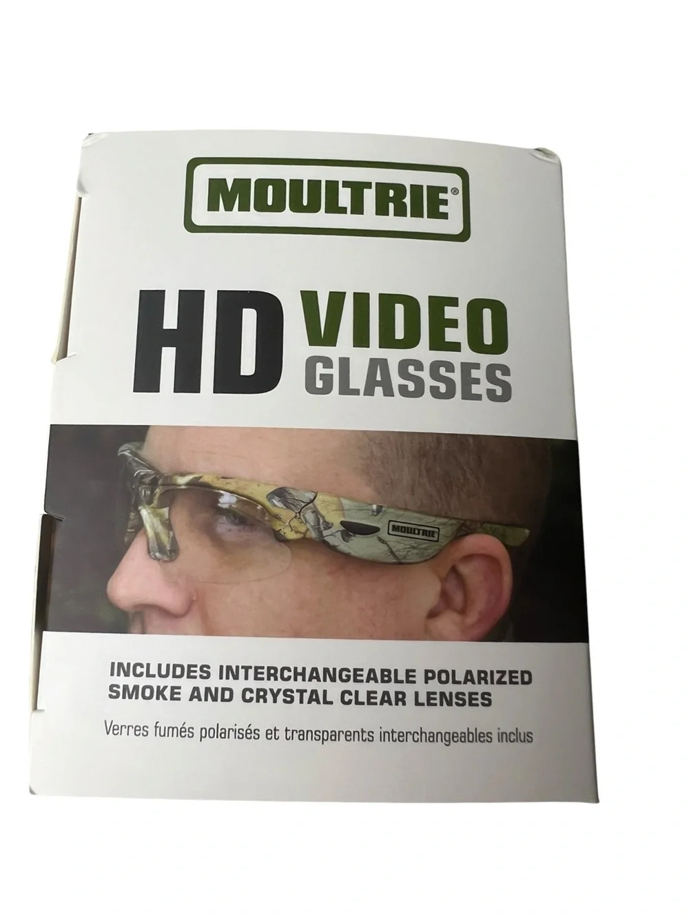 Moultrie HD Video Glasses - Camo Frame with Dark Lenses
